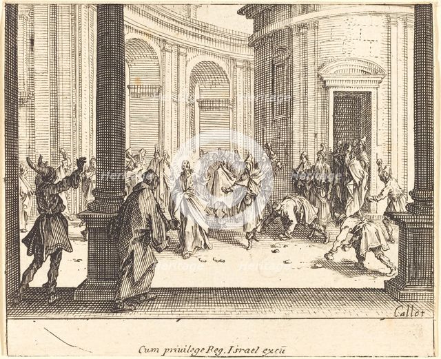 Christ and the Woman Taken in Adultery, 1635. Creator: Jacques Callot.