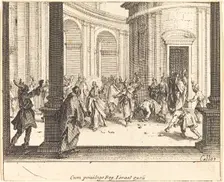 Christ and the Woman Taken in Adultery, 1635. Creator: Jacques Callot