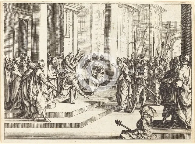 Christ and the Woman Taken in Adultery, 1635. Creator: Jacques Callot.