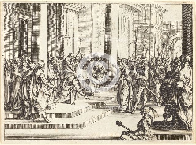 Christ and the Woman Taken in Adultery, 1635. Creator: Jacques Callot.