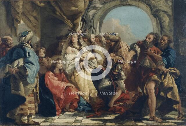 'Christ and the woman taken in Adultery', 1747-1804. Artist: Giovanni Domenico Tiepolo.