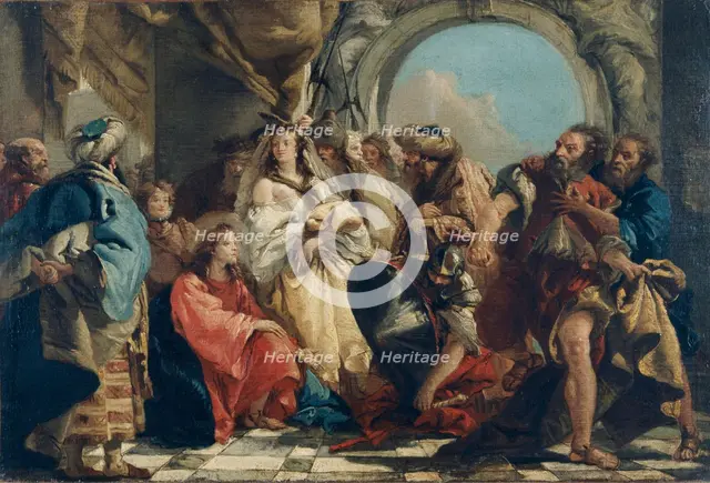'Christ and the woman taken in Adultery', 1747-1804. Creator: Giovanni Domenico Tiepolo.