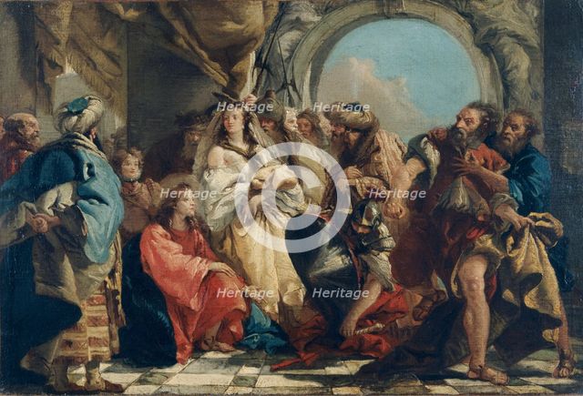 'Christ and the woman taken in Adultery', 1747-1804. Creator: Giovanni Domenico Tiepolo.