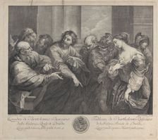 Christ and the woman taken in adultery, 1750-57. Creator: Giuseppe Camerata