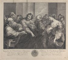 Christ and the woman taken in adultery, 1750-57. Creator: Giuseppe Camerata