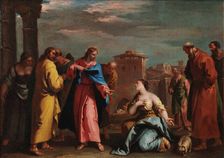 Christ and the Woman Taken in Adultery, 1727-1729. Creator: Ricci, Sebastiano (1659-1734)