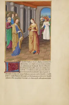 Christ and the Woman Taken in Adultery, about 1480-1490. Creator: Master of Guillaume Lambert
