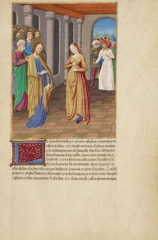 Christ and the Woman Taken in Adultery, about 1480-1490. Creator: Master of Guillaume Lambert