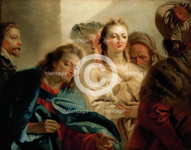 Christ and the Woman Taken in Adultery. Artist: Tiepolo, Giambattista (1696-1770)
