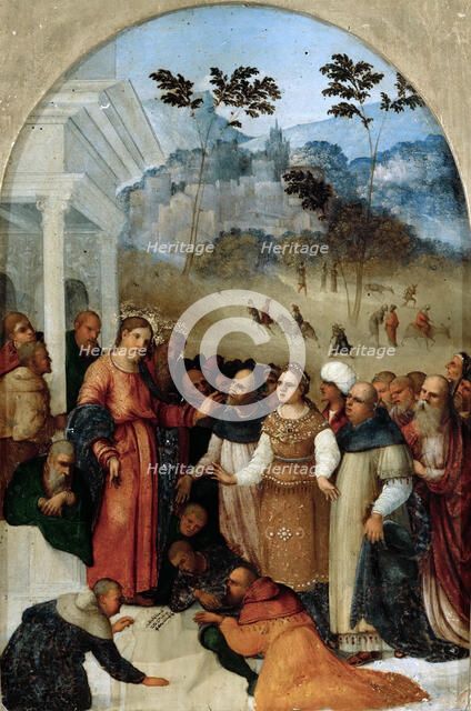 Christ and the Woman Taken in Adultery, c. 1527. Creator: Mazzolino, Ludovico (1480-1528).