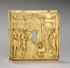 Christ and the Woman Taken in Adultery, c. 1535 or later. Creator: Valerio Belli (Italian, c. 1468-1546), cast after a model by