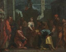 Christ and the Woman Taken in Adultery, mid 1700s. Creator: Sebastiano Ricci (Italian, 1659-1734), follower of