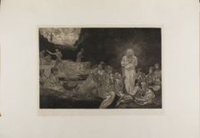 Christ and the Women Sinners, plate thirteen from A Life, 1884. Creator: Max Klinger