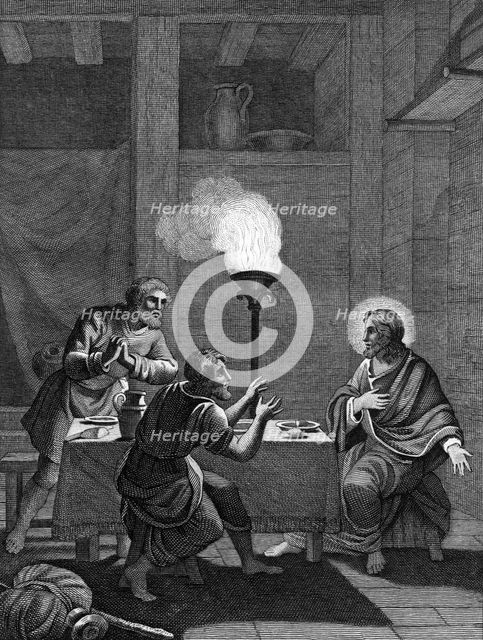Christ and the two disciples at Emmaus, 1814. Artist: Unknown