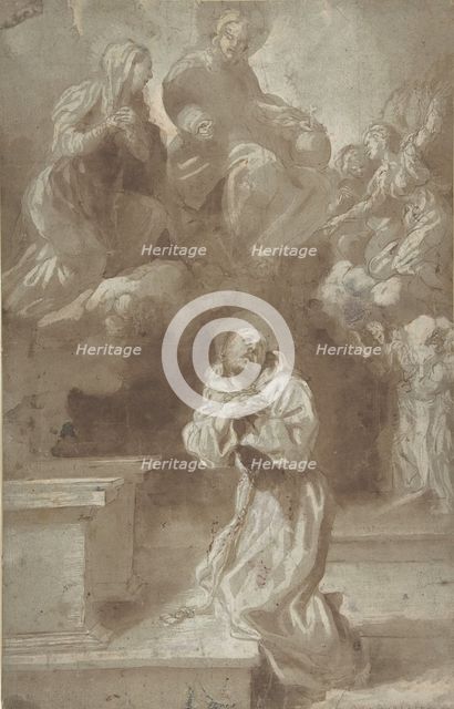 Christ and the Virgin Appearing to Saint Francis, 1562-1602. Creator: Pietro Faccini.