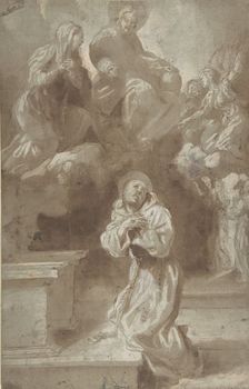 Christ and the Virgin Appearing to Saint Francis, 1562-1602. Creator: Pietro Faccini