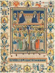 Christ and the Virgin Enthroned with Forty Saints, c. 1340. Creator: Master of the Dominican Effigies