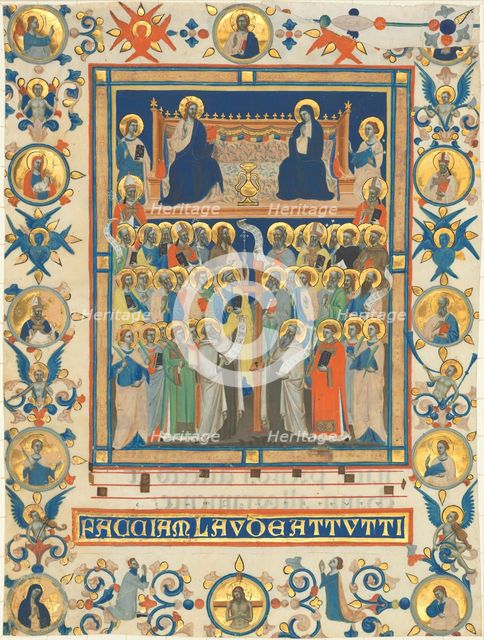 Christ and the Virgin Enthroned with Forty Saints, c. 1340. Creator: Master of the Dominican Effigies.