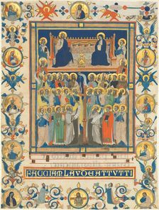 Christ and the Virgin Enthroned with Forty Saints, c. 1340. Creator: Master of the Dominican Effigies