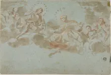 Christ and the Virgin in Glory, n.d. Creator: Giacinto Brandi