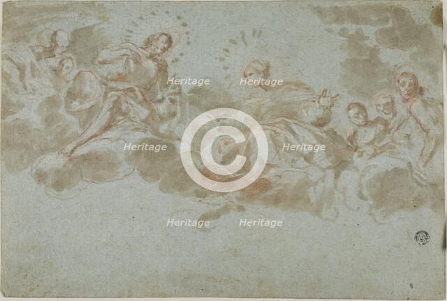 Christ and the Virgin in Glory, n.d. Creator: Giacinto Brandi.