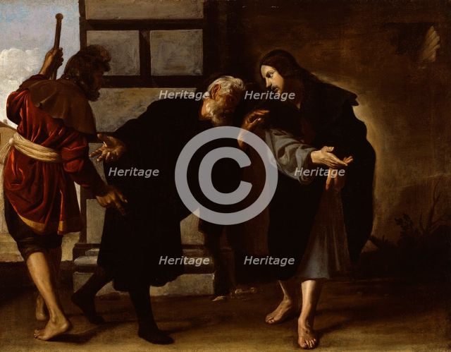 Christ and Two Followers on the Road to Emmaus, 1630s. Creator: Unknown.