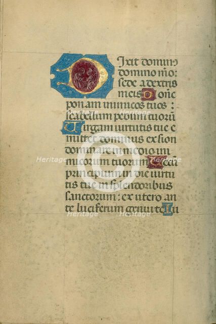 Christ and an Apostle in Conversation; Book of Hours, about 1460. Creator: Unknown.