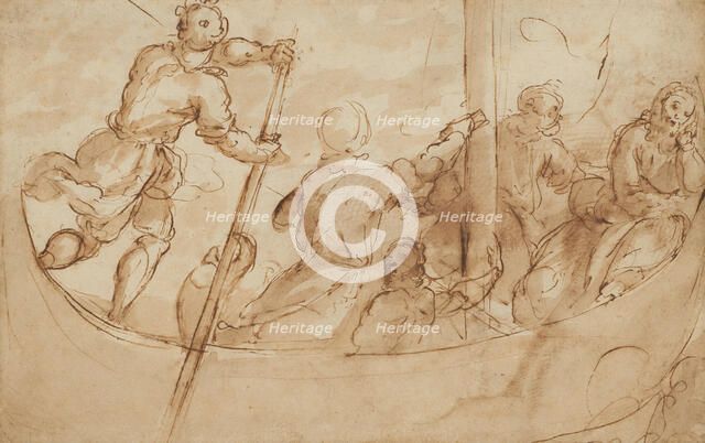 Christ And Disciples On The Sea Of Galilee, c1560s. Creator: Taddeo Zuccaro.