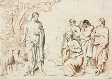 Christ and His Disciples. Creator: Joseph Brett (British, 1816-1848)