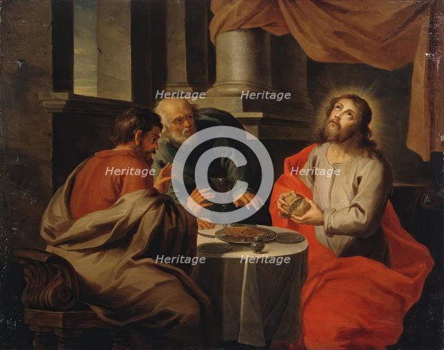 Christ and his Disciples in Emmaus, 1750. Creator: Jacob Andries Beschey.