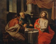Christ and his Disciples in Emmaus, 1750. Creator: Jacob Andries Beschey