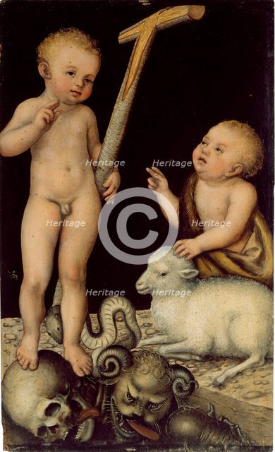 Christ and John the Baptist as Children, 1538-1540. Creator: Cranach, Lucas, the Elder (1472-1553).