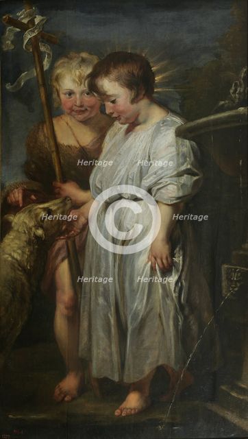 Christ and John the Baptist as Children. Artist: Rubens, Pieter Paul (1577-1640)