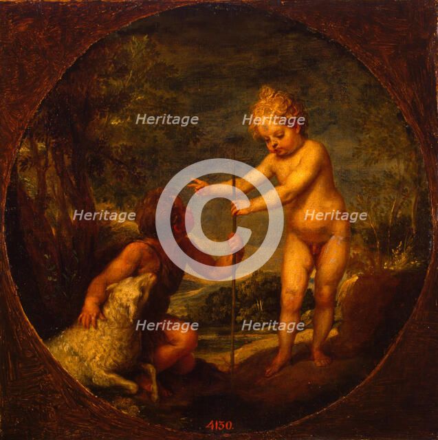 Christ and John the Baptist as Children, ca 1665. Artist: Cano, Alonso (1601-1667)