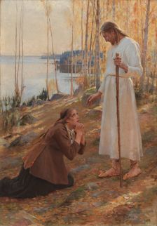 Christ and Mary Magdalene, a Finnish Legend, 1890. Creator: Albert Edelfelt