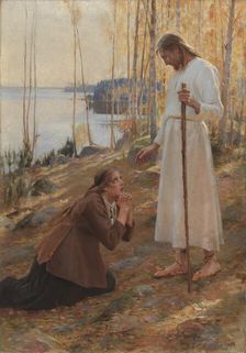 Christ and Mary Magdalene, a Finnish Legend, 1890. Creator: Albert Edelfelt