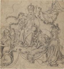 Christ and Mary Interceding with God the Father, c. 1485. Creator: Unknown