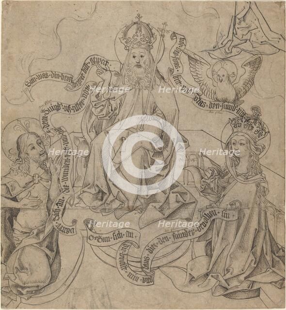 Christ and Mary Interceding with God the Father, c. 1485. Creator: Unknown.