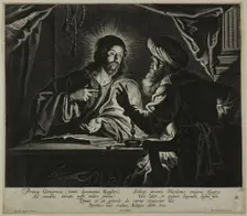 Christ and Nicodemus: A Night Piece, 1626/74. Creator: Pieter de Jode II
