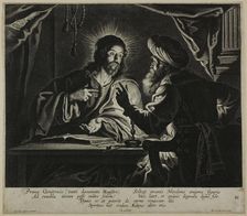 Christ and Nicodemus: A Night Piece, 1626/74. Creator: Pieter de Jode II