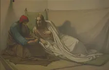 Christ and Nicodemus: Nighttime teaching (first composition), 1863. Creator: Eduard von Steinle