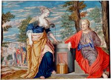 Christ and Samaritan woman at Jacob's Well Creator: Koenig, Johannes (1586-1632/1635)
