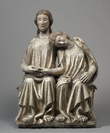 Christ and Saint John the Evangelist, 1300-1320. Creator: Unknown
