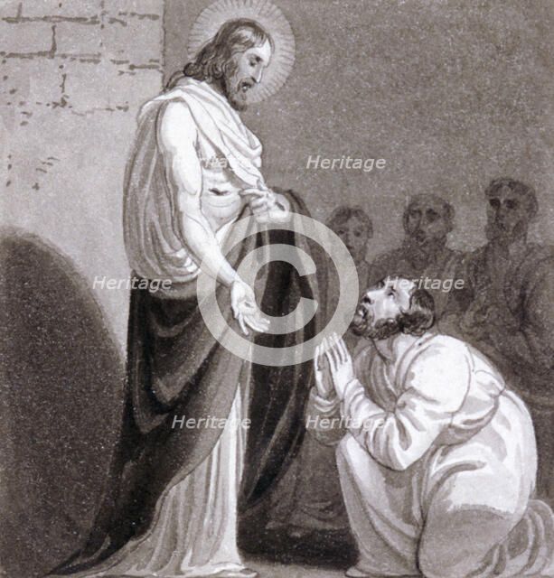 'Christ and St Thomas',  c1810-c1844.  Artist: Henry Corbould 