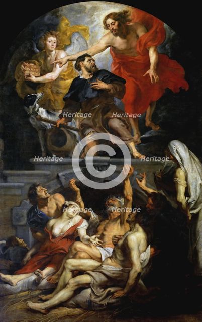 Christ appointing Saint Roch as patron saint of the plague victims, 1623-1626. Creator: Rubens, Pieter Paul (1577-1640).