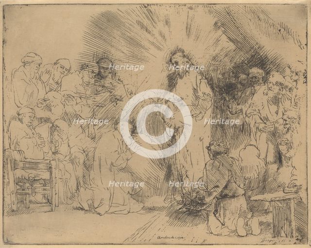 Christ Appearing to the Apostles, 1656., 1656. Creator: Rembrandt Harmensz van Rijn.
