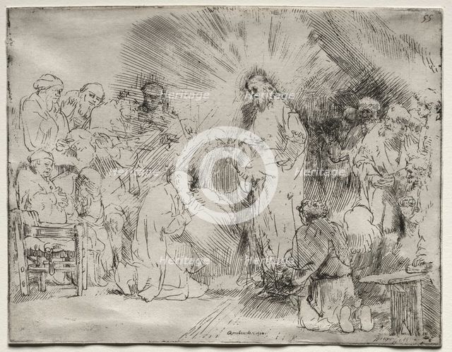 Christ Appearing to the Apostles, 1656. Creator: Rembrandt van Rijn (Dutch, 1606-1669).