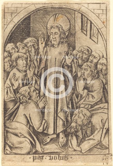 Christ Appearing to the Disciples, c. 1465. Creator: Israhel van Meckenem.