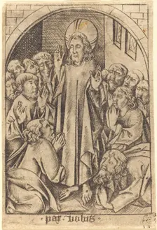 Christ Appearing to the Disciples, c. 1465. Creator: Israhel van Meckenem