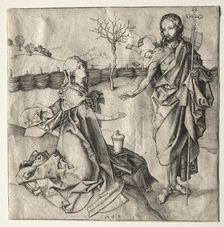 Christ Appearing to the Magdalen. Creator: Martin Schongauer (German, c.1450-1491)